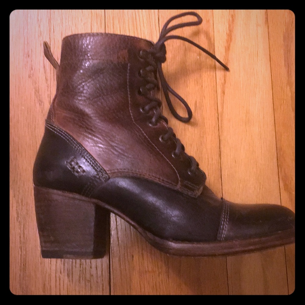 Bed Stu high heeled leather “Oath” boots